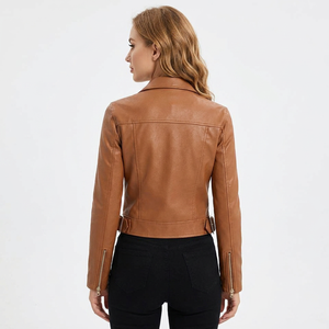 Women Punk Style Genuine Leather Bomber <b>Jacket</b> <b>Waterproof</b> Breathable Custom Logo Wholesale Custom Made - Product Image 4