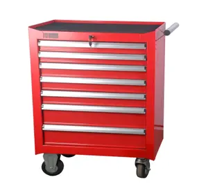 Roller Cabinet and Tool Chest Steel Portable Trolley with 7 Drawers and Locking System for Garage Storage