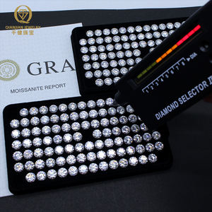 宝石合成ルースモアッサナイトGRA認証ラウンドブリリアントカットD VVSモアッサナイトダイヤモンド - Product Image 4