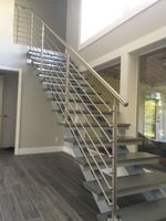 Barre transversale de balustrade de balcon en acier inoxydable forgé 304/316, design moderne, résistante à la rouille et à l'eau, sécurisée