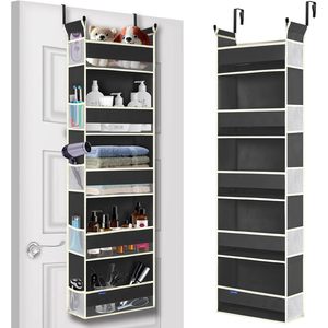Over The Door Hanging Organizer 5 <b>Shelves</b> 10 Pockets Bathroom Bedroom Storage <b>Hook</b> Type Non Woven Fabric - Product Image 1
