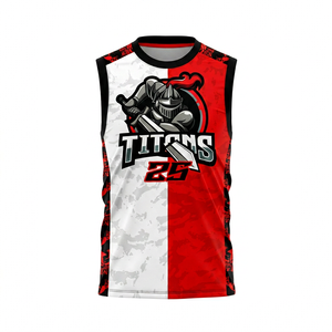 Ensembles de maillots de football 7 contre 7 sublimés à compression avec design imprimé, 100 % polyester, sans manches, pour usage collectif - Product Image 1
