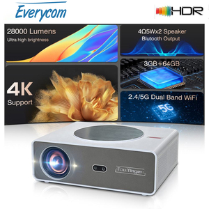 900ANSI 28000 lumens android12 3 + 64 gam WIFI video chiếu thông minh LED tốt nhất rạp hát tại nhà Everycom q10w Max chiếu 4K chiếu - Product Image 2