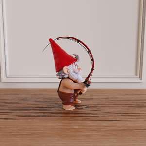 Statua da Giardino Personalizzata in Resina a Forma di Gnomo Pescatore, Decorazione per Esterni, OEM ODM, Divertente Statuetta di Nano, Vendita all'Ingrosso di Gnomi Pescatori in Resina - Product Image 5