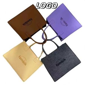 Sac fourre-tout en feutre coloré de haute qualité X57, idéal pour le shopping, avec logo personnalisé – Vente chaude - Product Image 1