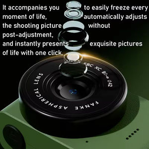 Green Leather Texture Retro Kids Digital <b>Camera</b> Simulated Aspherical Lens Compact Pocket Student <b>Mini</b> Sport <b>Camera</b> Support Photo - Product Image 6