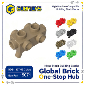 Gobricks GDS-1337 Venta al por mayor de piezas de construcción LDD 15071, piezas de pistola, lanzador de pistolas 1x2x2/3 con pernos laterales y mango - Product Image 1
