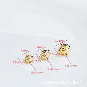 Perline placcate in oro 14K, distanziatore per occhi di libellula, quattro angoli sparsi, gioielli fai da te fatti a mano, collana a mano Acc - Product Image 2