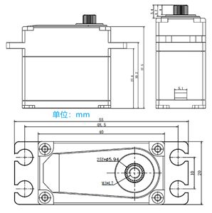GDW DS830MG 35KG High Torque Digital Metal Gear for RC Car Crawler <b>Boat</b> Robot Arm - Product Image 5