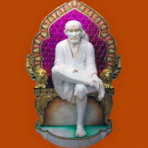Statue en marbre religieuse indienne Sai Baba, figurine artisanale durable - Product Image 1