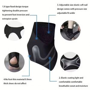 Attelle de cheville réglable anti-torsion avec compression et double sangle – Équipement de protection sportive pour la cheville - Product Image 5