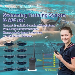 Hệ Thống Huấn Luyện Bơi Lội Tai Nghe Dẫn Truyền Xương 10 H907 1 Máy Phát FM Thiết Bị Giao Tiếp Bơi H900 - Product Image 4