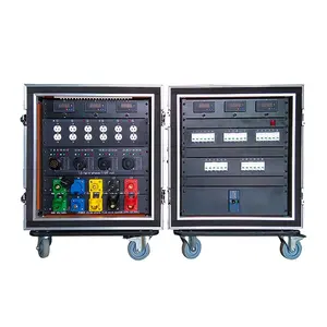 MCB distribution box power 36 channels power distro box with 400A camlock input &output and 19pin socapex output for led screen