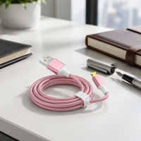Câble de charge tressé en nylon économique USB-A vers Micro 5V, idéal pour les situations de fonctionnement, pièce de rechange de charge pour téléphone