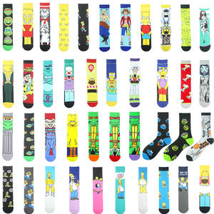 WZ-450 Puso Cartoon-Animations-Stricksocken aus Baumwolle, lässig, mittellang, gerade, lang, personalisiert, europäischer Herrenstil - Product Image 1