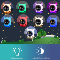Réveil miroir LED Ours Blanc Mignon Prix Usine avec Veilleuse et Entraîneur de Sommeil pour Bébé, Idéal pour Chambre d'Enfant, Cadeau pour Enfants