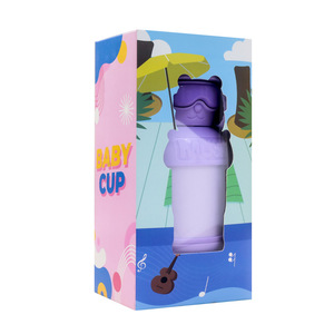 Botella de Agua Aislada al Vacío con Diseño de Oso de Dibujos Animados, de Acero Inoxidable, Gran Capacidad, para Niños, con Correa para Viajar - Product Image 4