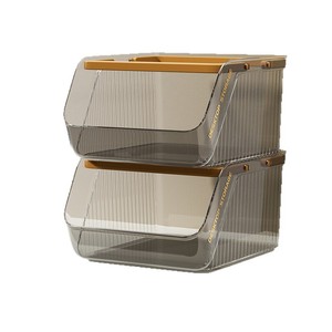 Boîte de rangement de bureau empilable de grande capacité pour collations, articles divers, papeterie et cosmétiques. - Product Image 3