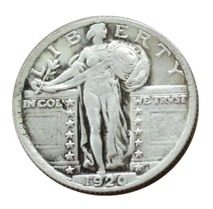 عملات معدنية تذكارية مطبوعة ومقطوعة بالقالب بتصميم ليبرتي عتيق مطلية بالفضة، رموز قابلة للتحصيل، ميداليات فنية وتاريخية، دبوس زينة - Product Image 1