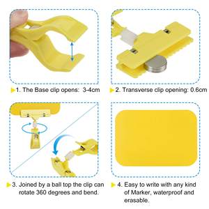 Penyangga Label Harga Barang Promosi Supermarket Terbaik di Pasaran, Dapat Diputar, untuk Klip Tanda, Bahan Akrilik PVC Transparan - Product Image 2