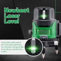 Niveau laser NewBeat, mesure verticale et horizontale, 5 lignes, 6 points, niveau laser vert, rotation à 360°