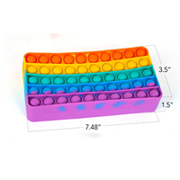 Sac à fermeture éclair personnalisé en silicone Trousse à crayons pour enfants-Étui pop-up en silicone Sensory Fidget Pouch pour garçons et filles