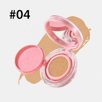 Fond de Teint Liquide Vegan Couvrance Totale 10g, Fond de Teint Compact Coussin Nourrissant, Contrôle du Sébum, Soin Doux