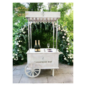 Carrito de Champán para Bodas a <span class=keywords><strong>Precio</strong></span> de Fábrica, Carrito de PVC Desmontable para Dulces y Bar, Accesorios de Decoración para Eventos - Product Image 1