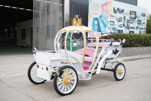 Chariot de mariage en forme de citrouille, chariot de Cendrillon, chariot à chevaux - Product Image 4