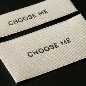 Prezzo di fabbrica logo progettato su misura abbigliamento vestiti cucire etichette intrecciate etichette di abbigliamento piegate - Product Image 2