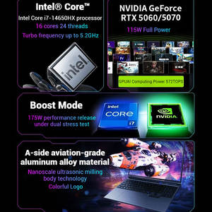 MECHREVO Kuangshi X Laptop Core I714650HX RTX5070 Ordenador portátil para juegos portátil 16 pulgadas 2,5 K 165Hz Portátiles personales y domésticos - Product Image 3