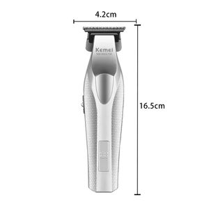 <span class=keywords><strong>Tondeuse</strong></span> à cheveux <span class=keywords><strong>Kemei</strong></span> Km-3023-702 avec lame en métal véritable, revêtement DLC, base <span class=keywords><strong>sans</strong></span> <span class=keywords><strong>fil</strong></span>, chargeur USB, station d'accueil, 9000 tr/min - Product Image 2