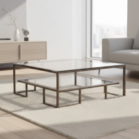 Table basse moderne en métal - Meuble de salon durable, table décorative pour la maison