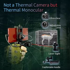 Monoculaire de vision nocturne thermique avec pointeur <span class=keywords><strong>laser</strong></span> et viseur de vision thermique à support libre - Product Image 6