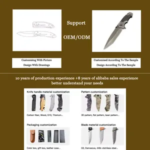 Hot Sell Coating Alumínio Handle Tactical Survival Outdoor Folding Pocket Knife Em Stock
