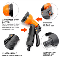 Arrosage de jardin, irrigation, nettoyage, buse de pistolet de pulvérisation réglable en plastique, populaire, portable, multifonctionnel