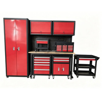 Système d'armoires à outils de garage robustes, conception modulaire, établi, OEM/OBM personnalisable, acier laminé à froid, rangement d'atelier