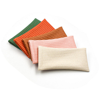 Étuis d'emballage de lunettes en cuir à motif tissé personnalisé pochettes d'organisation de lunettes de soleil avec chiffon de nettoyage