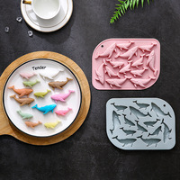 Moule à gâteau en silicone antiadhésif thème baleine, réutilisable, de qualité alimentaire, mignon, magnétique, pour chocolat, bonbons et glaçons DIY