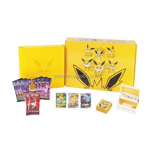 Versión China Original 6.0 Pokémon Eevee Caja de Regalo Avanzada Nueve Colores 6.5 Cartas de Juego de Papel - Product Image 6