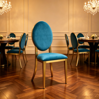 Chaises de mariage de bonne qualité en acier inoxydable, chaises de restaurant, chaises d'événement pour hôtel, chaises Louis pour mariages, fêtes, églises