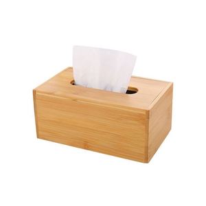 Rectangular Bamboo <b>Tissue</b> <b>Paper</b> Box Holder Household <b>Paper</b> Towel Storage Box with Cover - Product Image 1