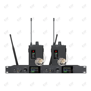 AC-330 Système IEM sans fil professionnel à double canal, isolation phonique, portée de 50 mètres, commutation stéréo/canal unique pour chanteur/scène - Product Image 1