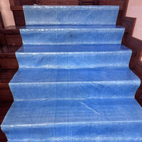 Rouleau de feutre protecteur enduit de film PE, taille personnalisée, auto-adhésif, sans résidus, imperméable, pour la protection des sols en construction et la décoration