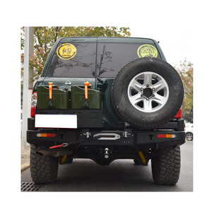 Pare-choc arrière pour nissan patrol Y61 1997 — 2004, protection avec support de pneu et support d'huile - Product Image 1