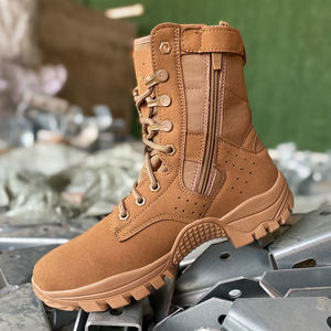 Botas de Combate de Caña Alta para Senderismo en el Desierto, Unisex, con Suela de Goma, Tacón Bajo, Transpirables, Resistentes al Desgaste y Antideslizantes - Product Image 3