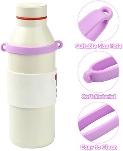 Silicone Water Bottle Sling Ring - Tumbler/<b>Drinkware</b>/Cup <b>Accessories</b> Silicone Carrying Cord, Outdoor Sports Portable Handle Loop - Product Image 3