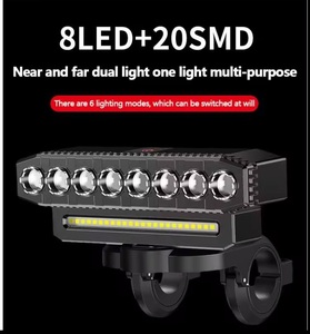 Đèn pha xe đạp tích điện USB 4000mAh siêu sáng tích hợp còi chuông, đèn xe đạp đường trường/<span class=keywords><strong>MTB</strong></span> - Product Image 3