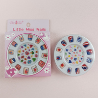 12 pièces de breloques pour ongles de luxe avec drapeau américain personnalisé pour enfants, autocollants imperméables pour enfants, faux ongles