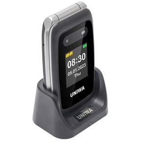 Télé<span class=keywords><strong>phone</strong></span> à clapet double écran UNIWA V202T pour seniors avec bouton SOS, grandes touches, télé<span class=keywords><strong>phone</strong></span> 4G pour malentendants avec base de charge - Product Image 5